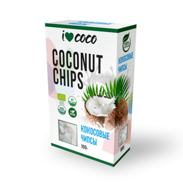 КОРОБКА! Чипсы кокосовые I❤COCO, Шри-Ланка, 100г