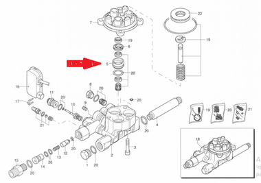 Утопленный сальник Поз.№5 Portotecnica G151, 155,161,165