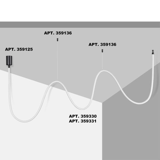 359330 KONST NT24 066 черный Светильник светодиодный IP20 LED 3000K 38W 170-265V 3360Лм RAMO