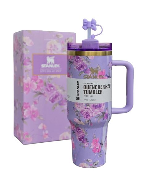 Termos \ Термос Stanley x LoveShackFancy Flowstate Quencher purple 1.18 L