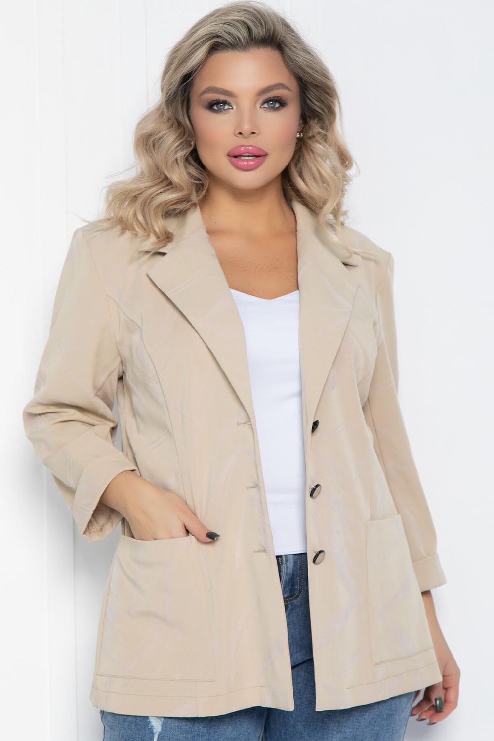 Жакет Зоя (светло-бежевый) Б12523-3 LT Collection