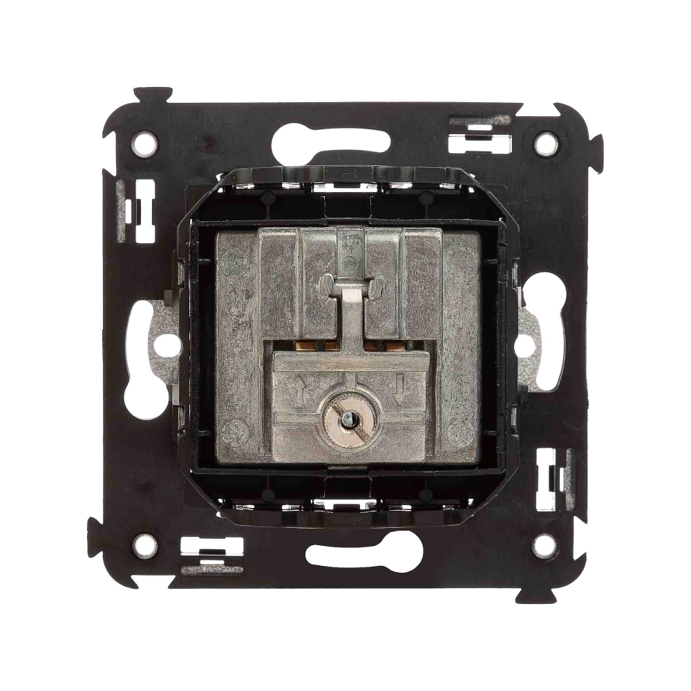 Розетка TV-FM-SAT в стену, "Avanti", "Черный квадрат"