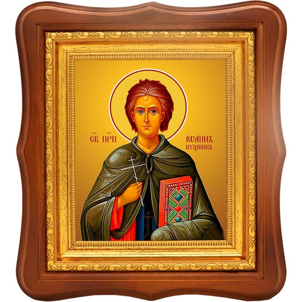 Иоанн Кущник преподобный. Икона на холсте.