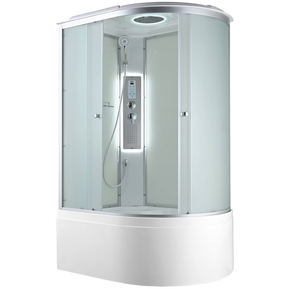 Душевая кабина AvaCan (АваКан) C5012L LED с высоким поддоном, с ГМ, с электрикой и LED освещением, 120х80х215