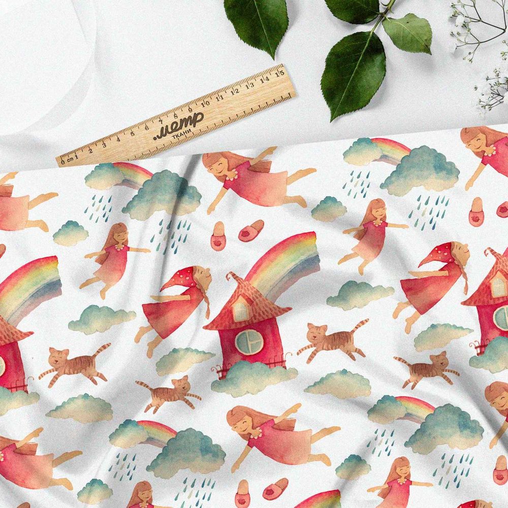 Ткань дюспо детская радуга