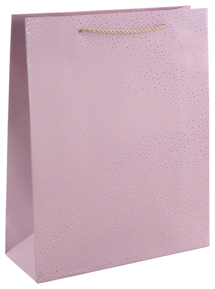Пакет подарочный, 210гр, Сверкающие блестки, Дизайн №4, Розовый, Металлик, 32*26*10 см, 1 шт.