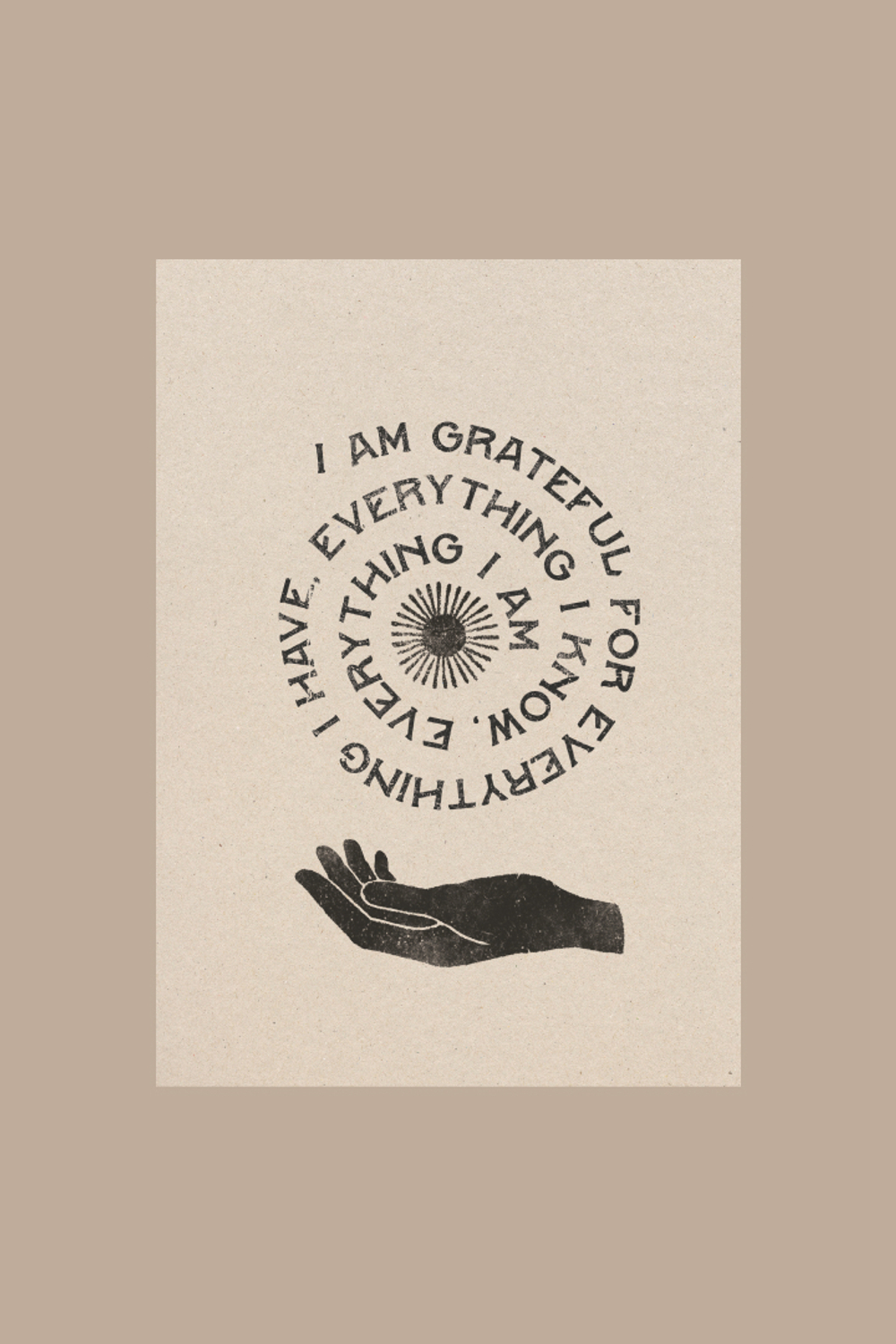 Постер I am grateful / Veter Magazine
