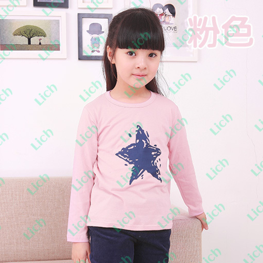 Лонгслив детский с принтом звезды