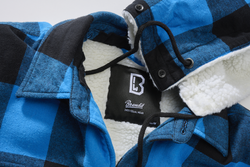 Brandit LUMBER JACKET HOODED black/blue