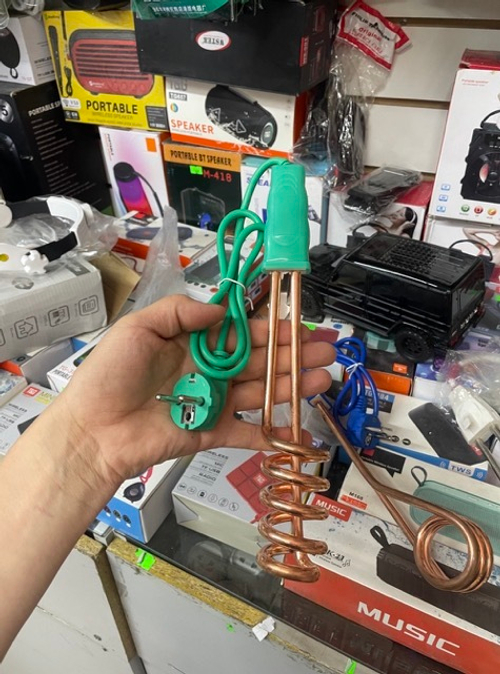 2 кВт / Кипятильник (ТЭН), Большая СИБИРЬ (1 шт), зеленый - GULY