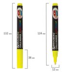 Маркер меловой "POP-ART" ЖЕЛТЫЙ, 3,5 мм, сухостираемый, для гладких поверхностей, BRAUBERG, 151520