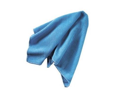 Салфетка полировальная многоразовая из микрофибровой ткани 40Х40 синие