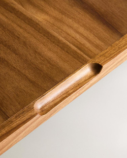 ZARA HOME ДЕРЕВЯННЫЙ ПОДНОС ИЗ РОТАНГА, КОРИЧНЕВЫЙ