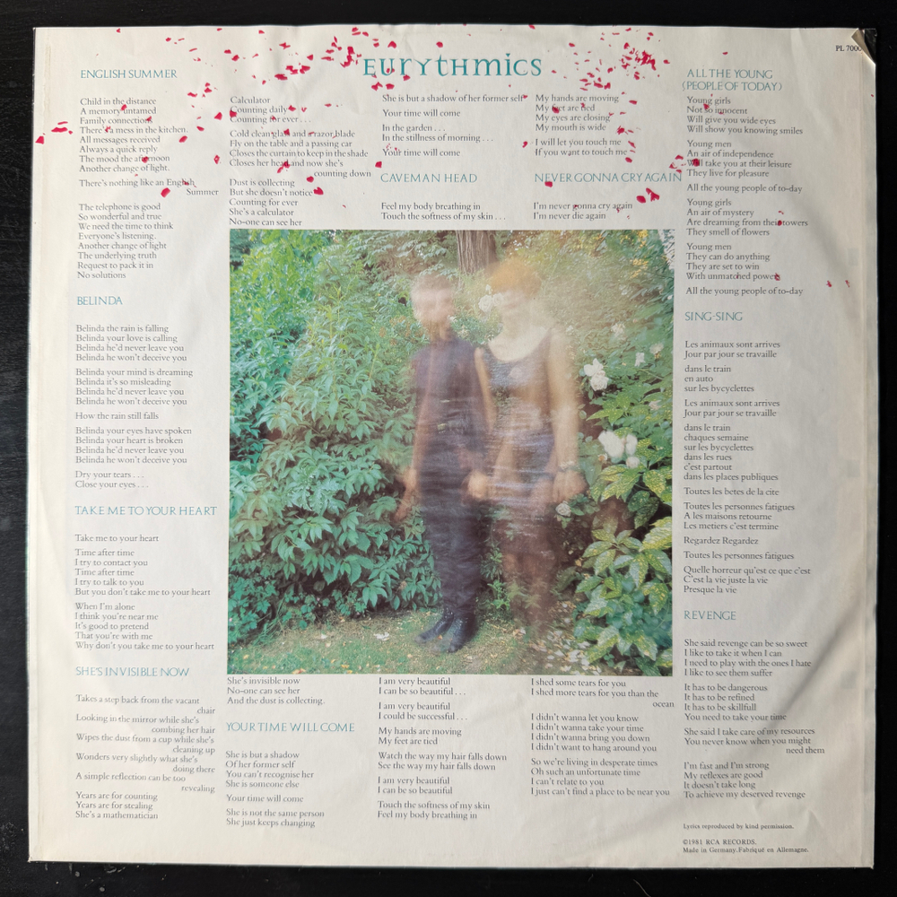 Eurythmics - In The Garden (Германия 1983г.)