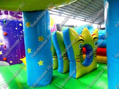Коммерческий батут "Космические зверята" 16*8*7 м
