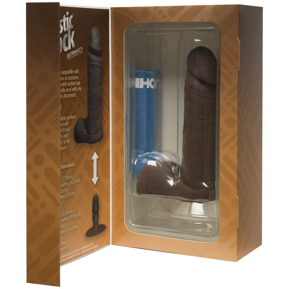 Реалистичный фаллоимитатор The Realistic Cock ULTRASKYN 6” - 17,3 см. (Цвет: коричневый)