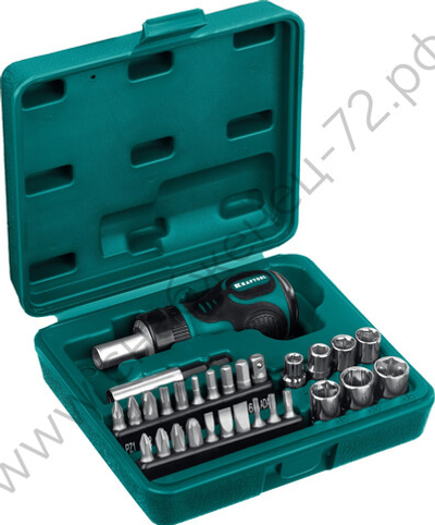 KRAFTOOL Kompakt-29 с насадками 29 предм., Реверсивная отвертка (25556-H29)