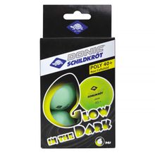Мячики для н/тенниса DONIC GLOW IN THE DARK 40+, 6 шт, (зеленые)