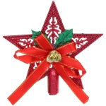 Верхушка на ёлку «Сияющая звезда» 10 см, красный