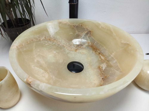 Раковина из оникса Bowl Yellow TinLip BO-61028 40*40*15