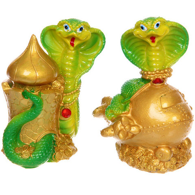 Фигурка новогодняя «Змея - Восточный шик» 11*10,5*12,5 см, микс