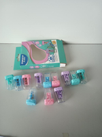 Точилка "Light" с контейнером, 1 отв, с крышкой, 4 пастельных цв. с блестками