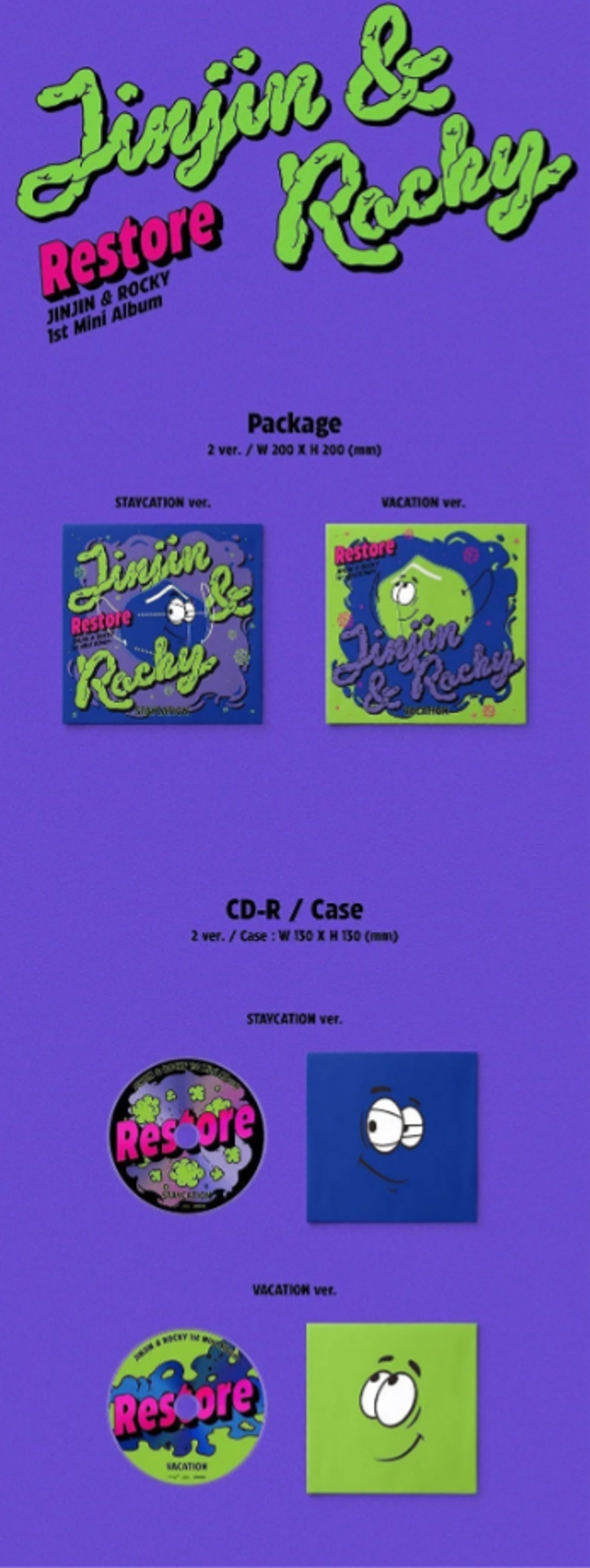 Альбом JINJIN & ROCKY - RESTORE (1ST MINI ALBUM)