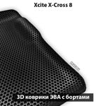 Передние автомобильные коврики ЭВА с бортами для Xcite X-Cross 8 (24-н.в.)