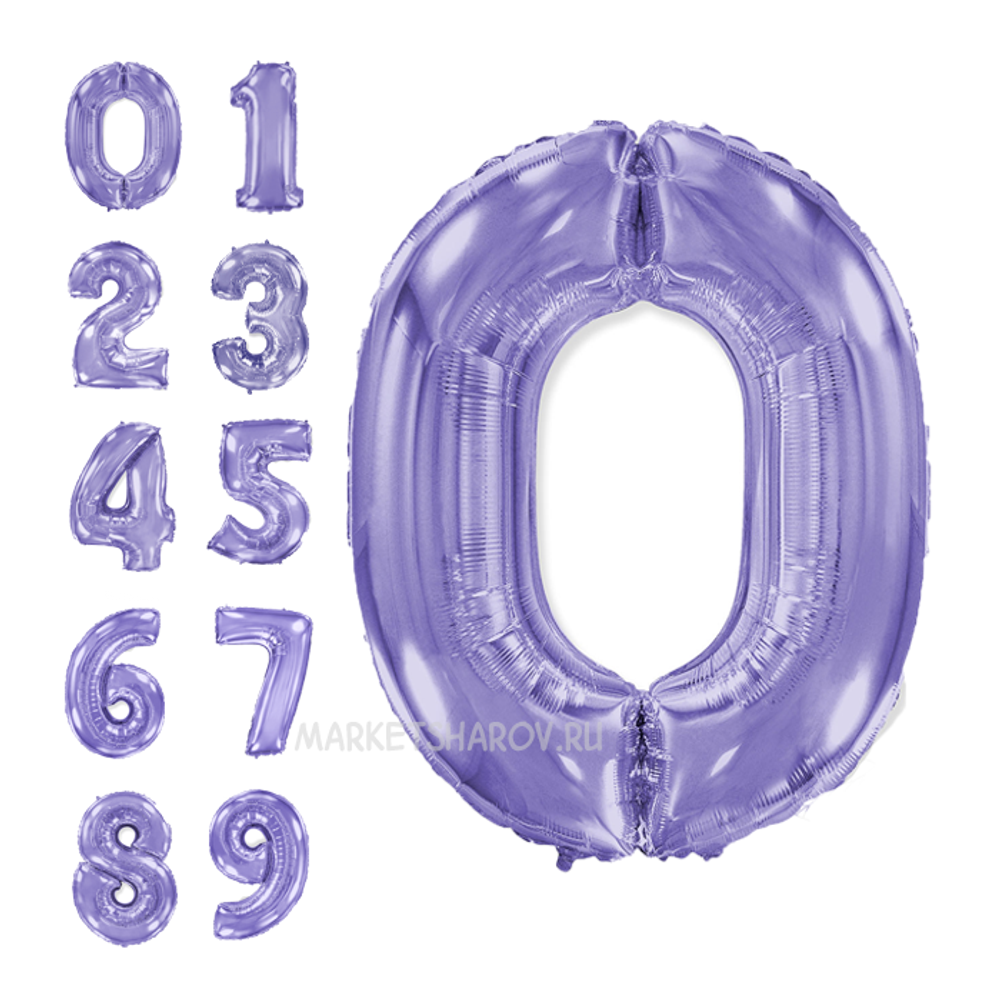 Шар Цифра Сиреневая