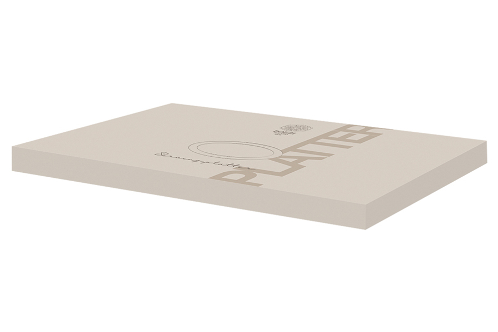 Блюдо 36х24см Pozzi Milano 1876 Deco серое