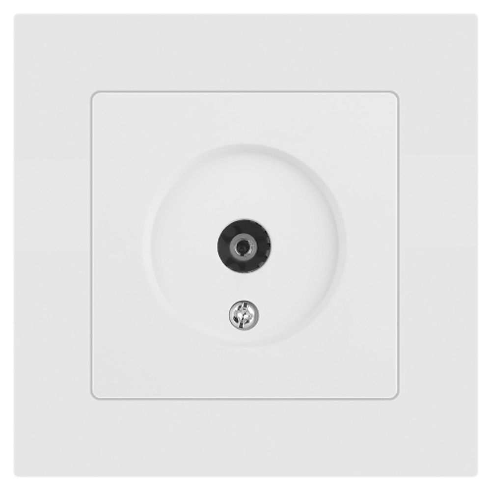 Розетка Intro Accent 6-301-01М TV одиночная, IP20, СУ, белый матовый