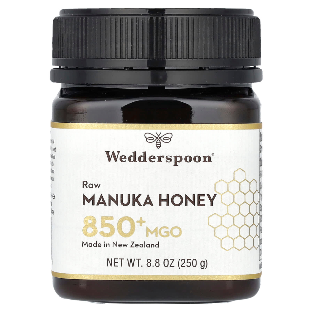Wedderspoon, Необработанный мед манука, MGO 850+, 250 г (8,8 унции)