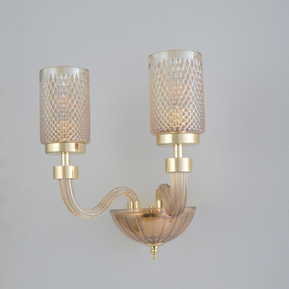 Настенный светильник Crystal Lux SILVESTRO AP2 AMBER