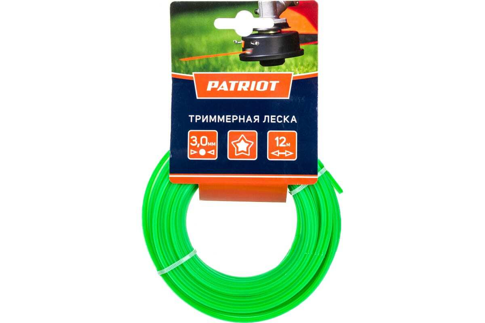 Леска для триммера (3.0 мм; 12 м; звезда) PATRIOT 300-12-3 805205123
