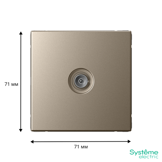 Антенна TV ArtGallery коннектор механизм шампань SE GAL000593