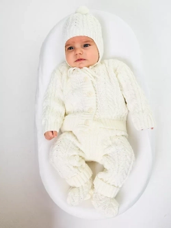 вязаный костюм для новорожденных