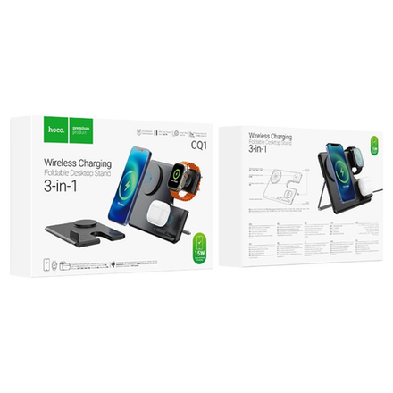 Зарядная беспроводная станция Hoco CQ1 Geek 3в1