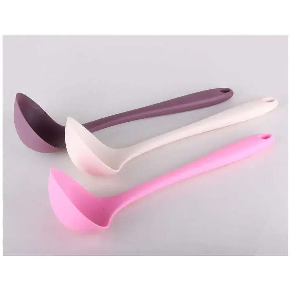 Половник 28.5см микс 3 цвета силикон армированный