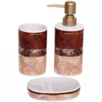 Набор для ванной из 3-х предметов керамический «Непал голд»