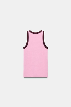 ZARA ТРИКОТАЖНЫЙ ТОП С ГОРЛОВИНОЙ ХАЛТЕР, МЯГКИЙ РОЗОВЫЙ