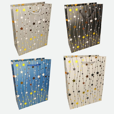 Пакет подар. бумажн. 31*40*12 см 210 гр/м2 Звездопад, 4 дизайна