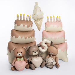 Шар (37''/94 см) Фигура, Мороженое, Сатин, 1 шт. в уп.