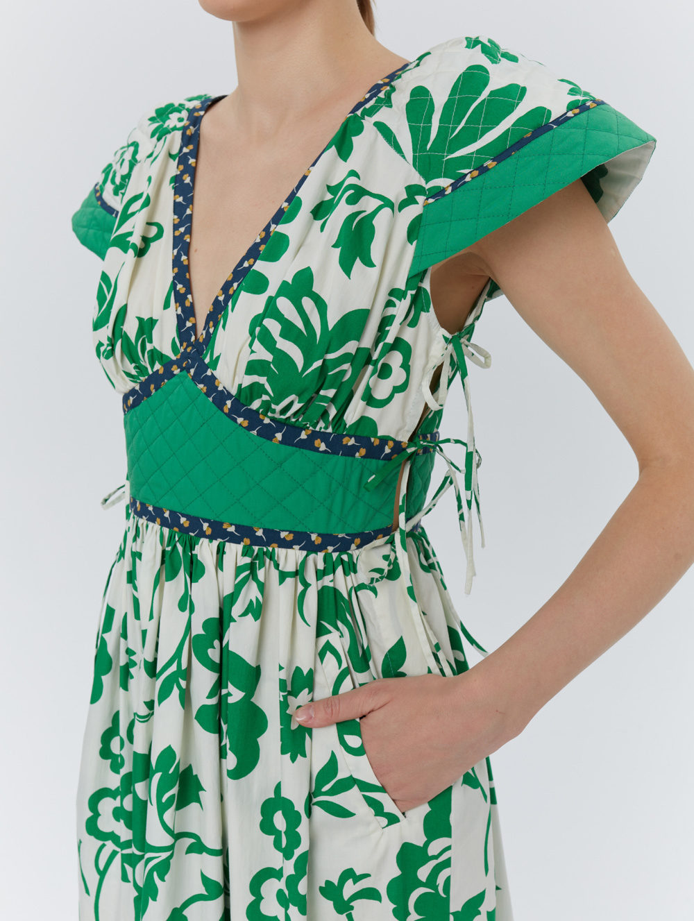 Платье "Зелёный сад", зелёный