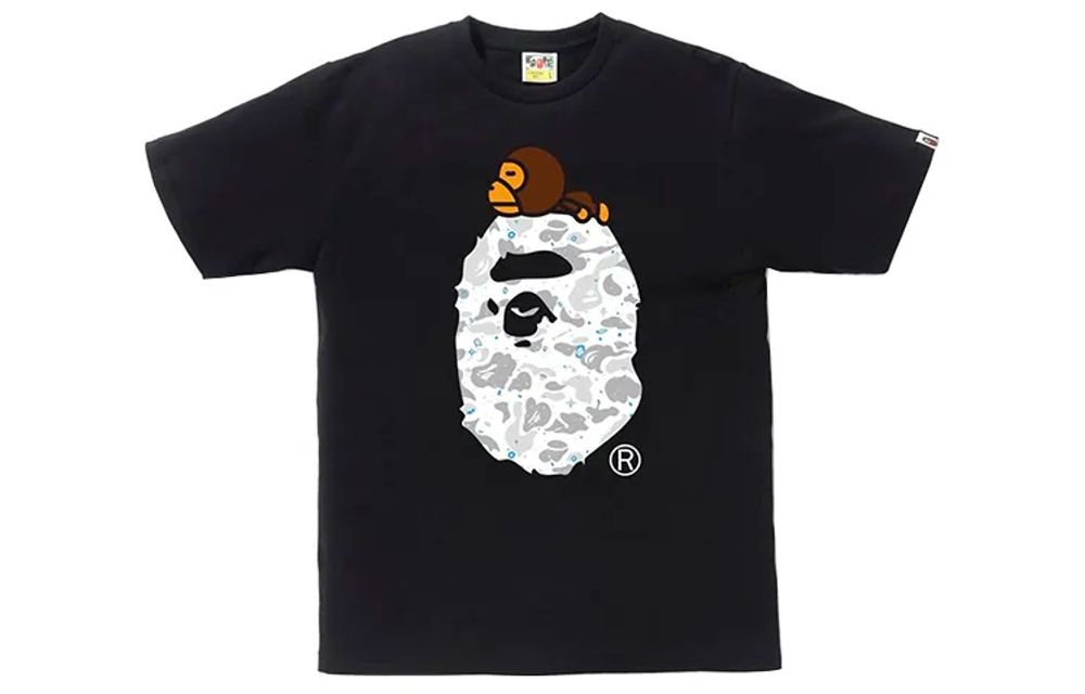 A Bathing Ape Space Camo Milo On Big Ape Tee