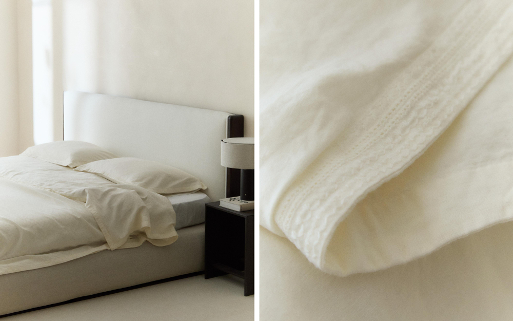 Пододеяльник Zara Home, лён 56%, хлопок 44%, однотонный, 6183/088
