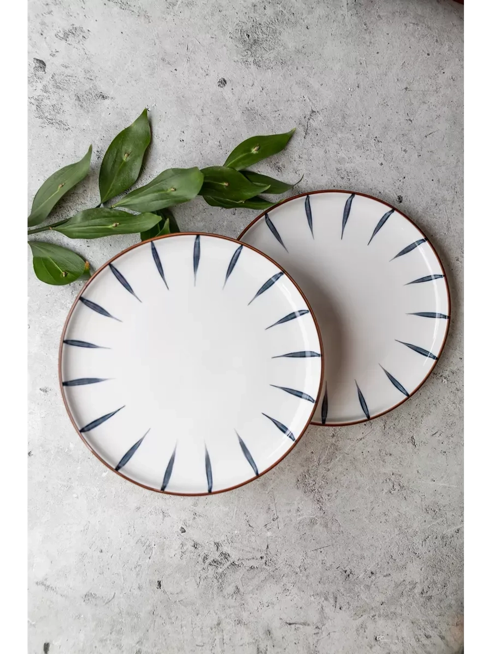 Набор 2 шт тарелок с бортиком, 20,2 см, Лепесток