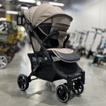 Коляска прогулочная Babalo 2022 Коричневый текстиль на чёрной раме с сумкой