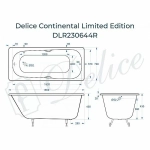 Ванна Delice Continental Limited Edition Elite DLR230644R 165х70 белая