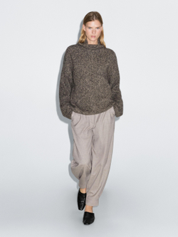 Massimo Dutti Брюки-шаровары с пряжкой, норка