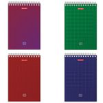 Блокнот А5 (147х207 мм), 80 л., гребень, твердый картон, клетка, BRAUBERG, "Однотонный", 129820